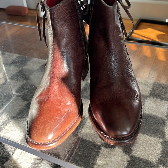 Sz 9 • Bed Stu Women's Aldina Boots - Teak Rustic Tremolo - Picture 6 of 11